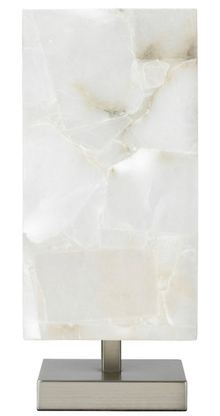 Alabaster Floating Lamp w/ Silver Base