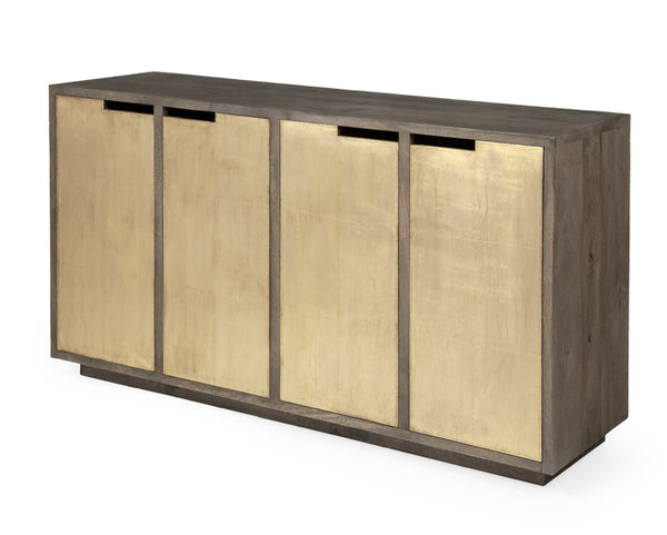 Mango Wood & Metal Cladded Cabinet