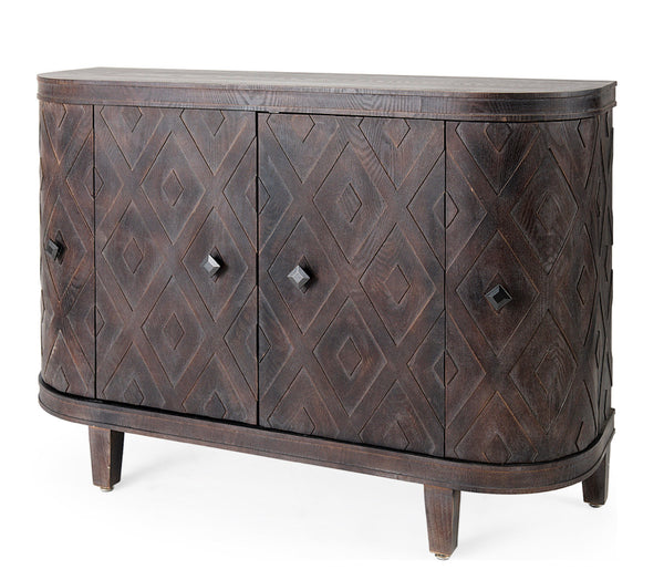 4 Door Demilune Cabinet