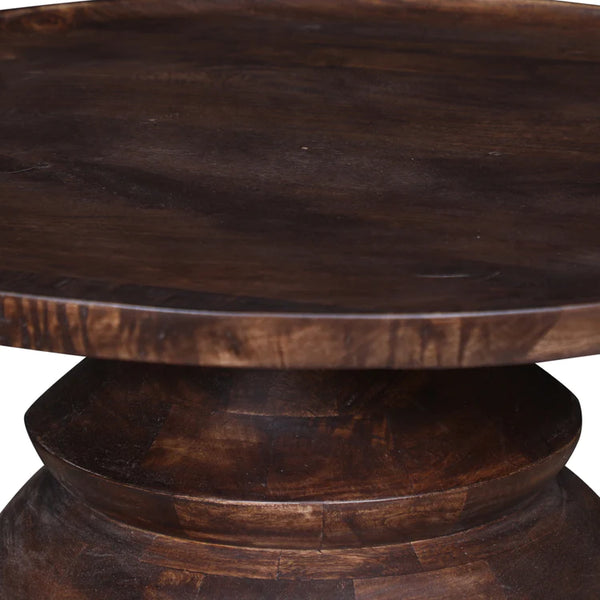 36” Dark Brown Solid Mango Coffee Table