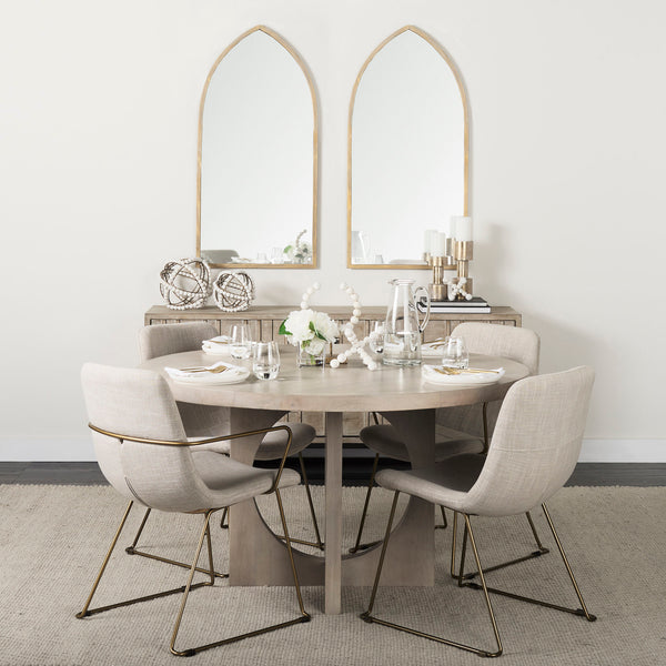 54” Open Circle Gray Mango Dining Table