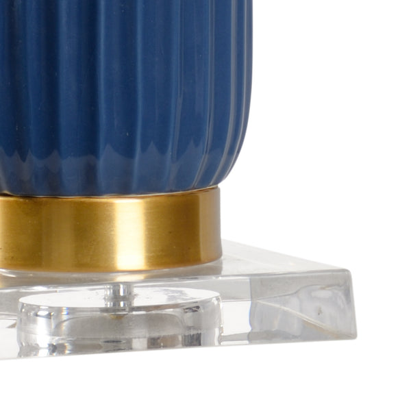 Blue Glazed Ceramic Lamp