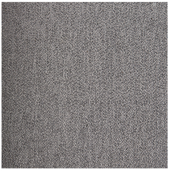 Grey Fabric & Curved Black Iron Chair