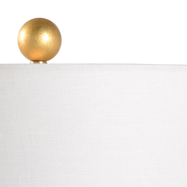 Cobalt Blue & White Glazed Porcelain Lamp