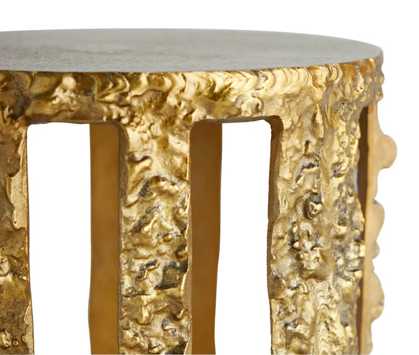 Gold Aluminum Side Table small