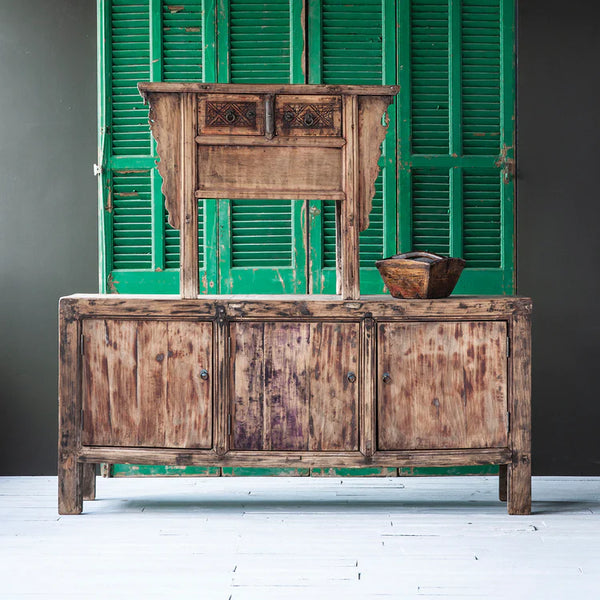 Hand Carved Vintage Inspired Cabinet