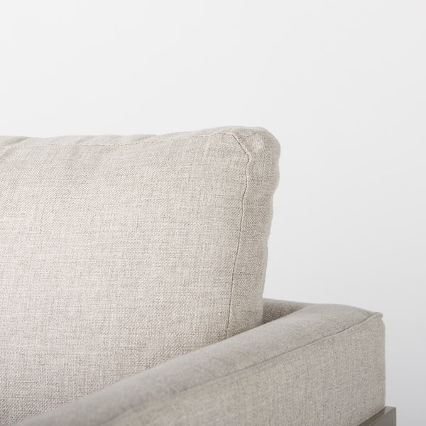Cream & Gold Steel Accent Chair