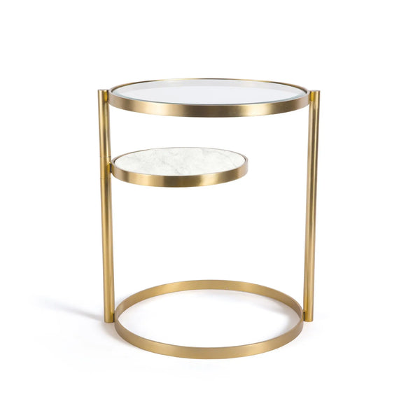 2 Tier Rounds Marble Side Table