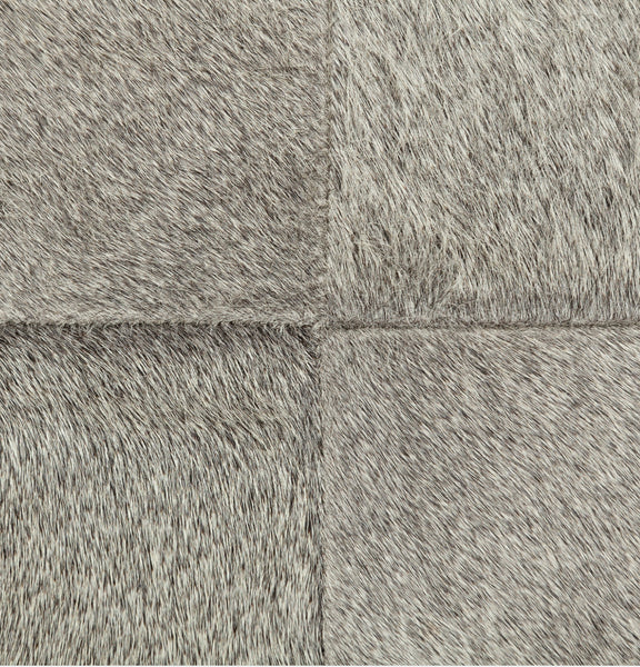 Square Hair on Hide Ottoman
