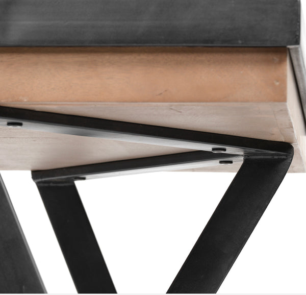 Triangle Iron Legs Writing Desk