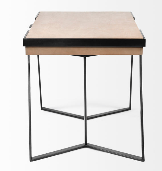 Triangle Iron Legs Writing Desk