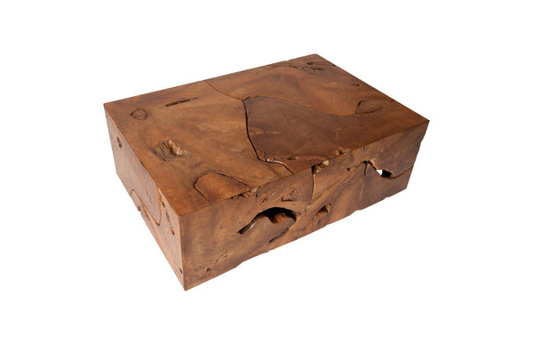 Teak Slice Rectangular Coffee Table