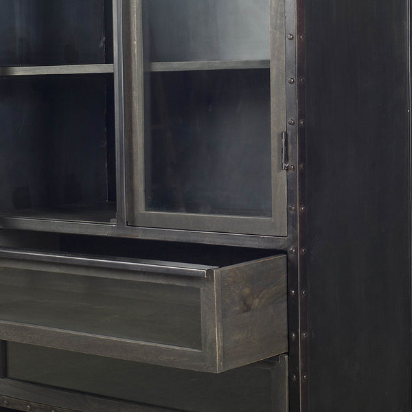 Metal, Wood & Glass Display Cabinet
