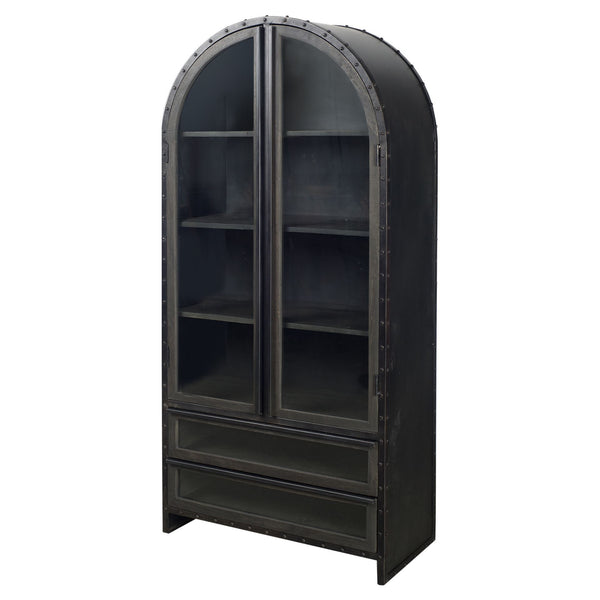 Metal, Wood & Glass Display Cabinet