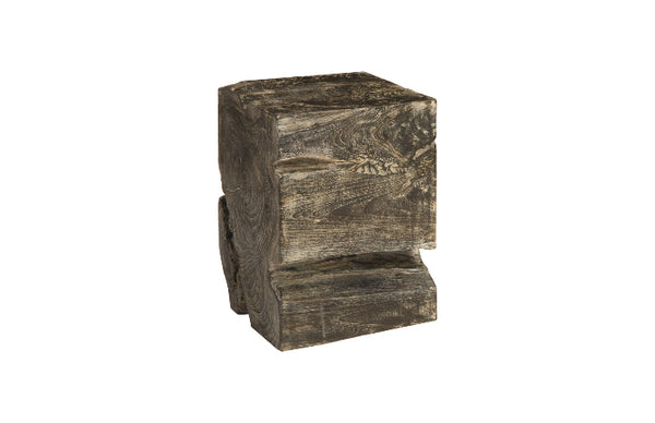 Black Wash Wood Stool