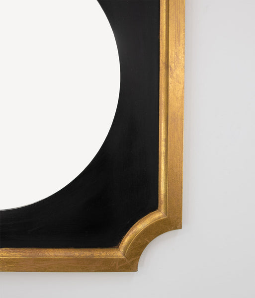 Black & Gold Leaf Mirror
