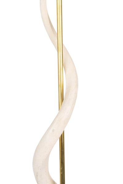 Single Twist Inner Kudu Horn Floor Lamp