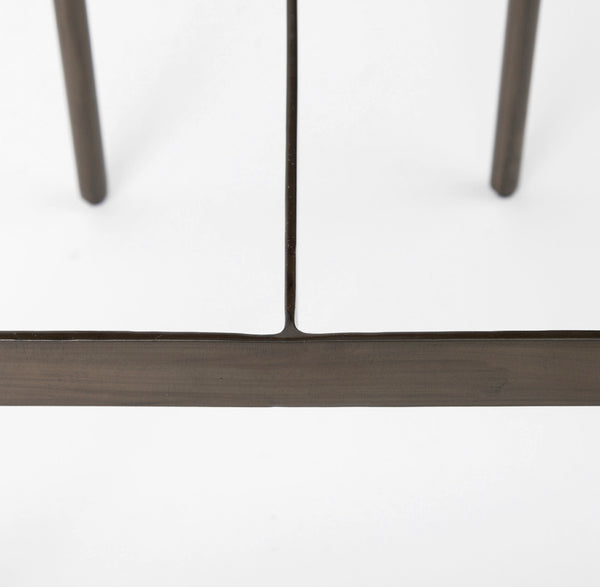 Black Faux Leather Bar Stool