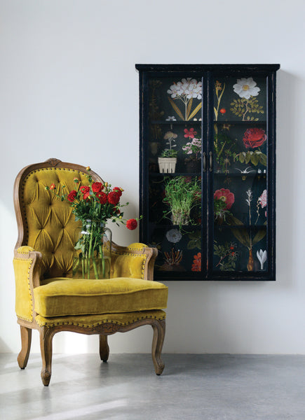 Chartreuse Velvet Accent Chair