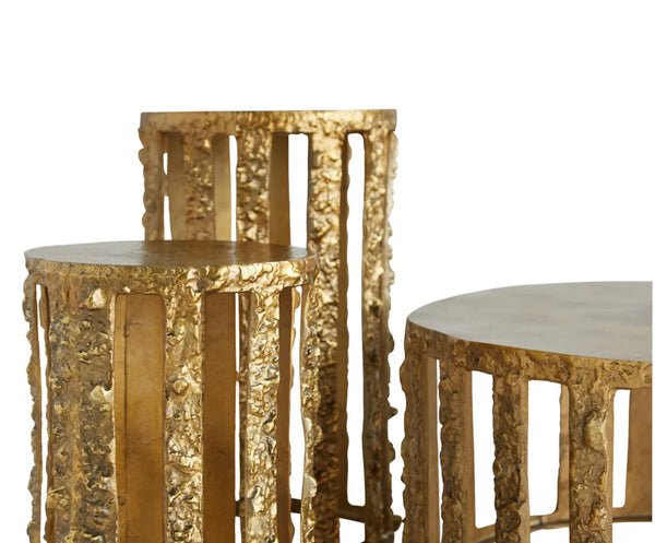 Gold Aluminum Side Table small