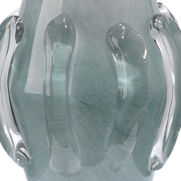 Hand Blown Glass Table Lamp-Blue