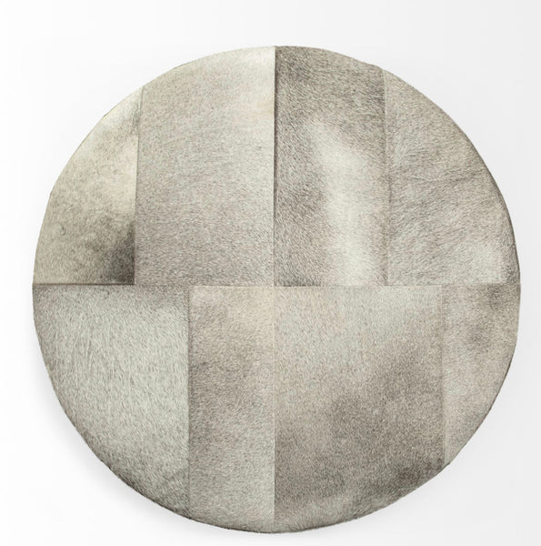Hair on Hide Ottoman