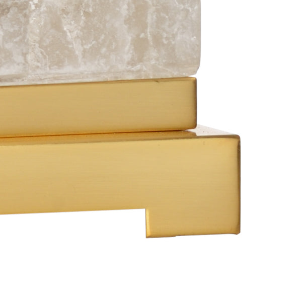 Natural Alabaster & Gold Leaf Lamp