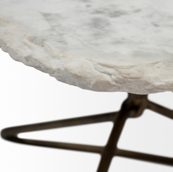 Marble & Iron Coffee Table