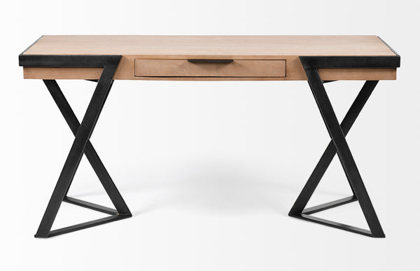 Triangle Iron Legs Writing Desk