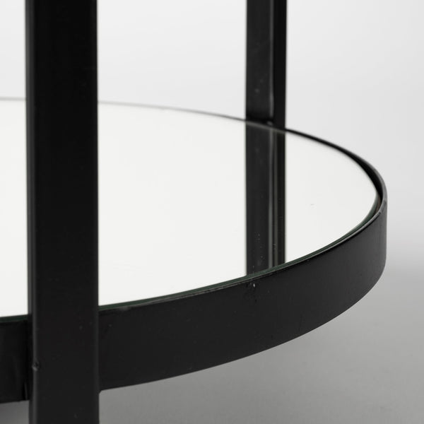 Black 2 Tier Bar Cart
