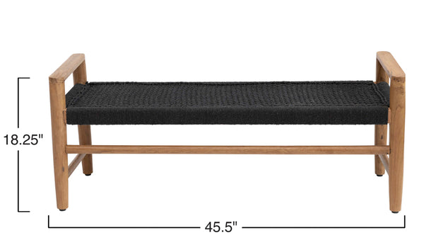 Teakwood & Cotton Bench
