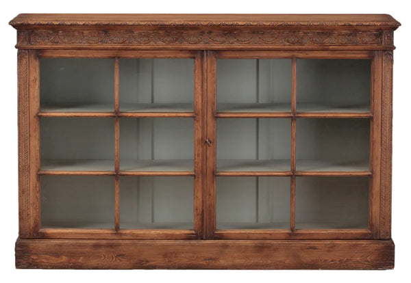 Craftsman Pine Glass Cabinet