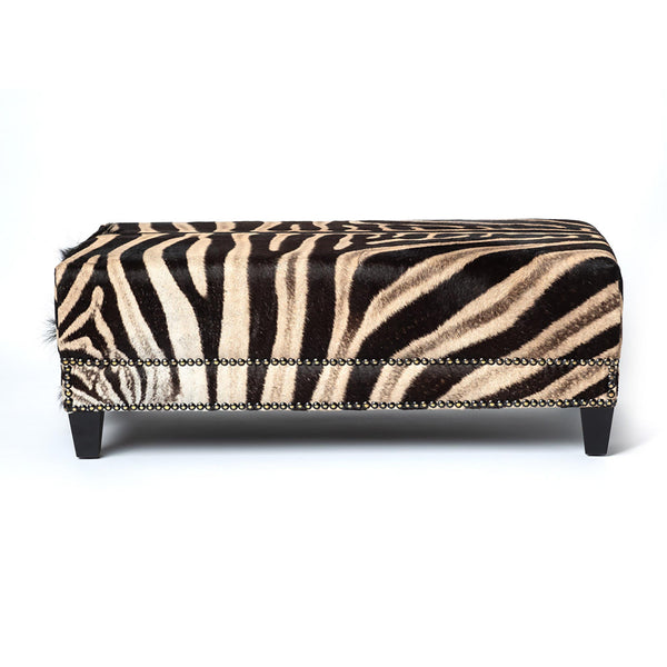 Zebra Hide Ottoman