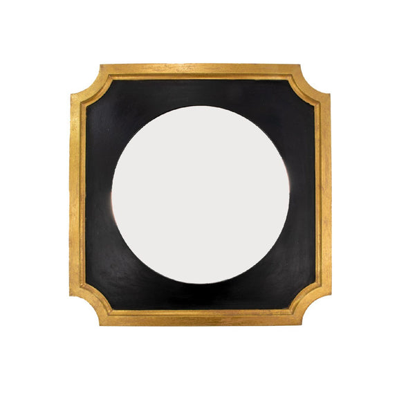 Black & Gold Leaf Mirror