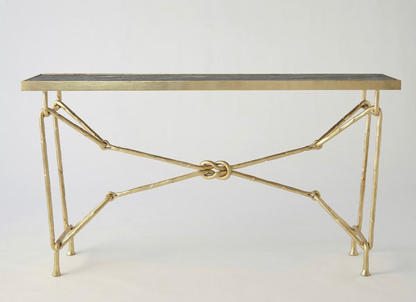 Love Knot Console- Gold Leaf Black