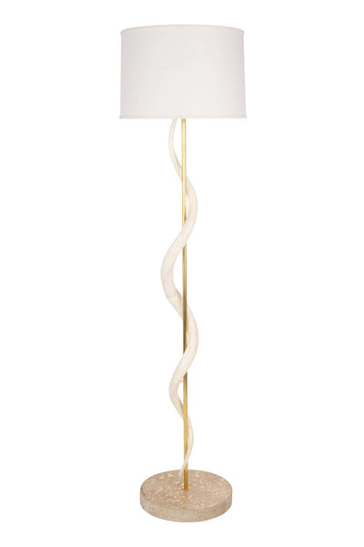 Single Twist Inner Kudu Horn Floor Lamp