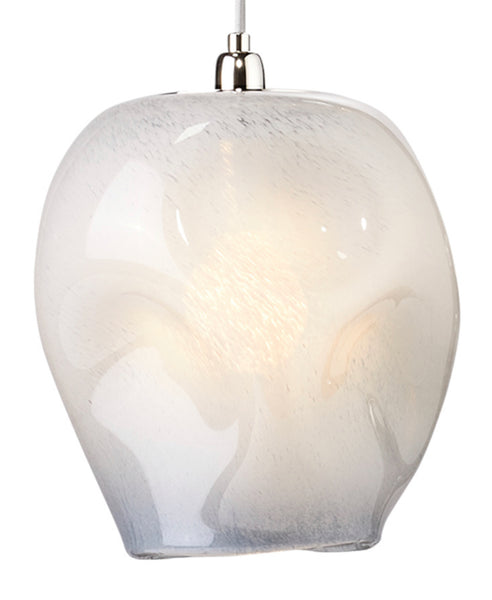 Blue Dimpled Blown Glass Pendant