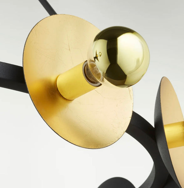 Black & Gold Ring Chandelier large