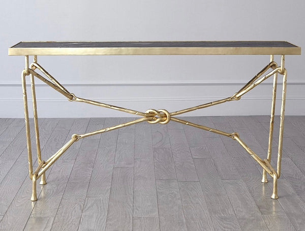 Love Knot Console- Gold Leaf Black