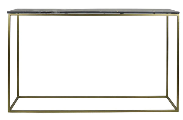 Black Stone Rectangular Console