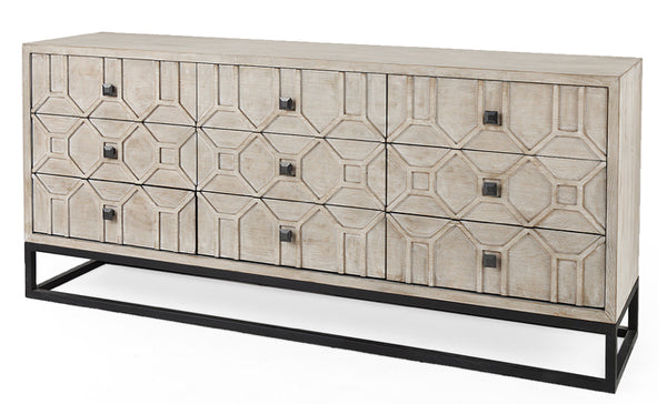 Light Brown 9 Drawer Chest