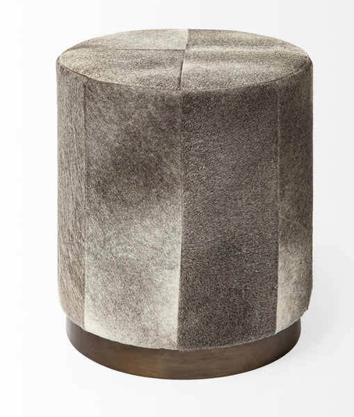 Hair on Hide Ottoman tall