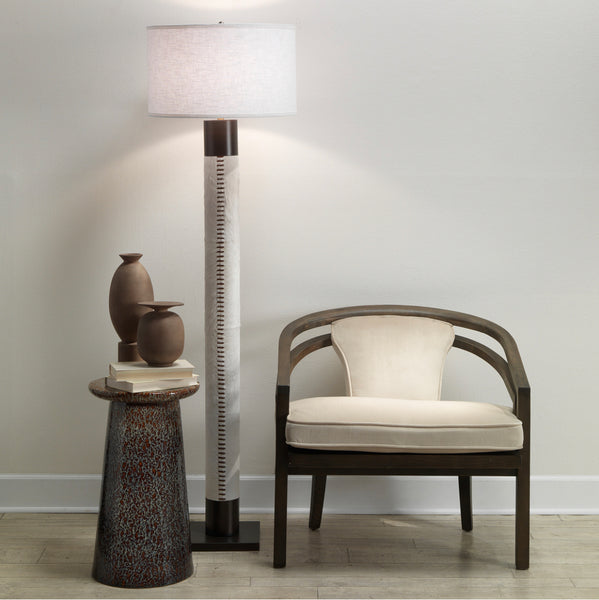 Hair on Hide & Bronze Floor Lamp