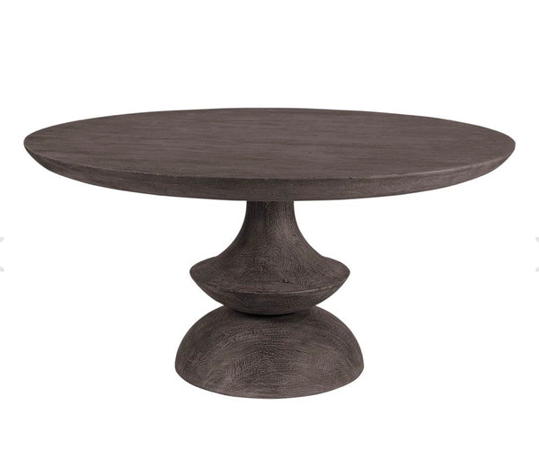 60” Dark Brown Solid Wood Table
