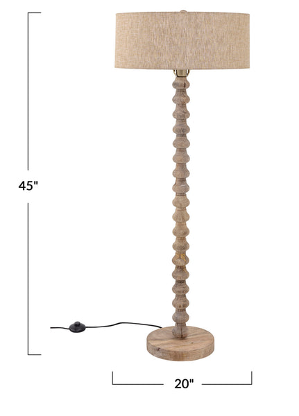 Mango Wood Floor Lamp