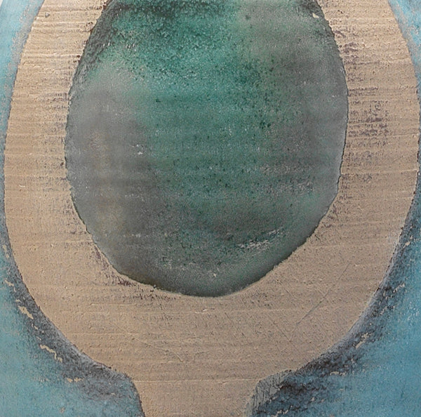 Hand Painted Blue Ceramic Ovals Lamp