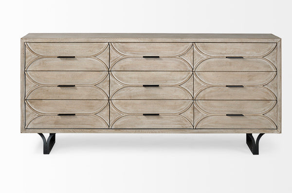 Oval Pattern 9 Drawer Sideboard