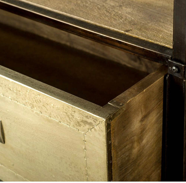 Brass, Wood & Iron Media Console