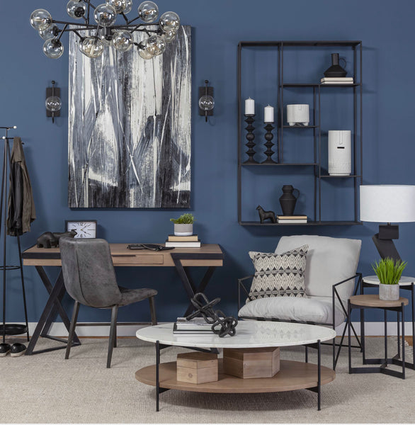 Triangle Iron Legs Writing Desk