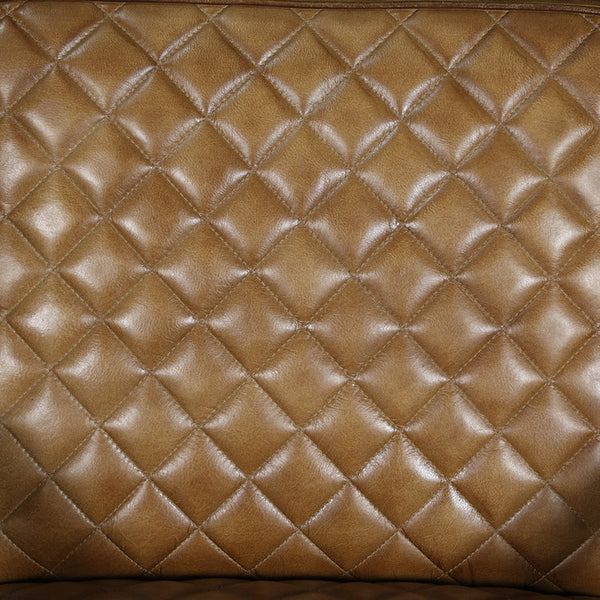 Vintage Leather &  Iron Accent Chair